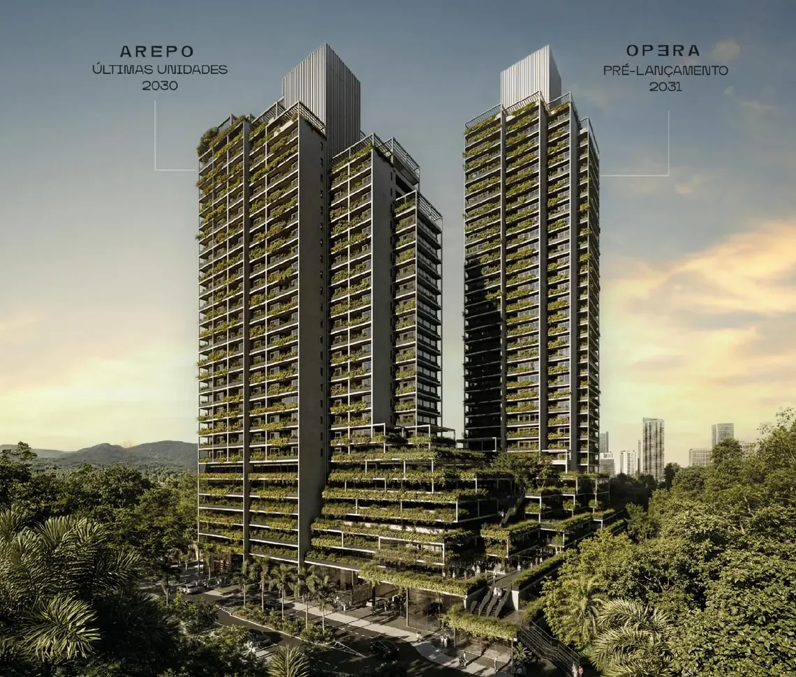 Torre Opera, à direita, ao lado da Torre Arepo, no Tenet Art Home District